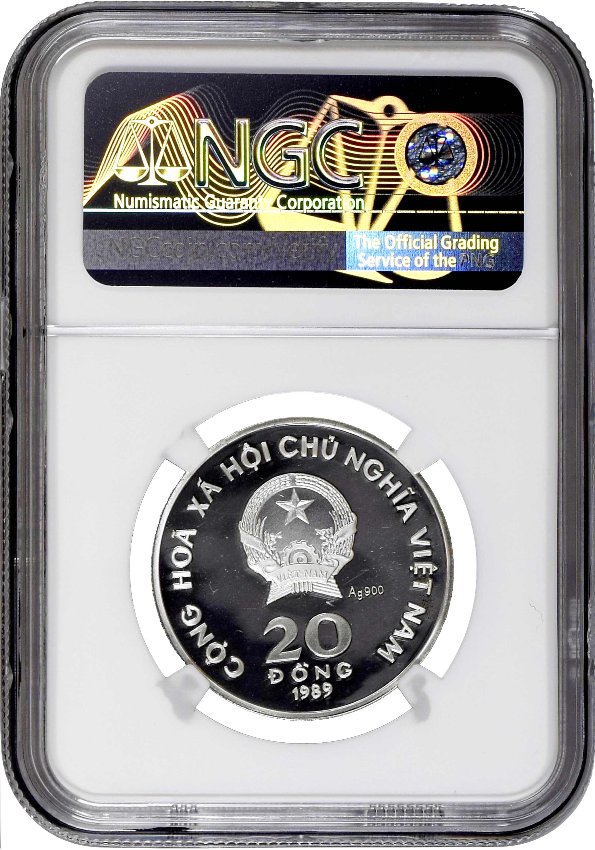 Vietnam 20 dong 1989, NGC PF64 UC, 